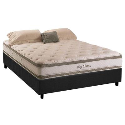 Cama Box Casal Molas Conforclass Big Class Pillow Top Bonnel Cinza Herval