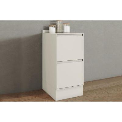Balcão de Cozinha Fineze 2 Gavetas MDF 40cm Bege Móveis Henn