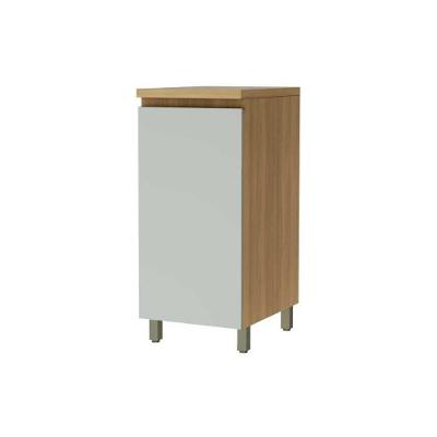Balcão Cozinha Allure 1 Porta MDF 40CM Jequitiba e Gris Linea Brasil