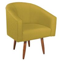 Kit Diva Recamier Heitor 185Cm Lado Esquerdo E 02 Poltronas Luiza Suede - Amarena Móveis Amarelo