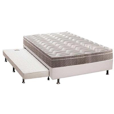 Cama Box Casal Auxiliar Ortopédico Ultra Espuma D33 Courino Colchão Paropas