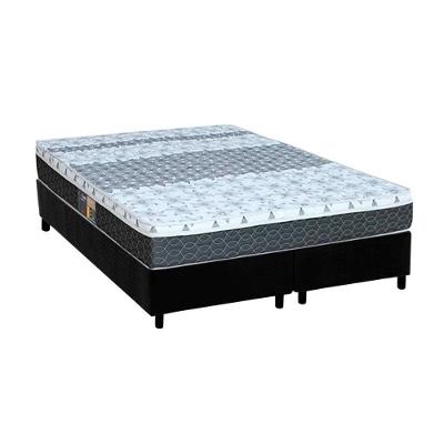 Cama Box com Colchão Queen System Class Euro Pillow Suede Preto a Costa Rica
