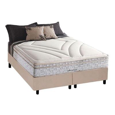 Cama Box Queen Maxspring American Molas Bonnel Suede Clean Bege Herval