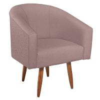 Kit Diva Recamier Heitor 185Cm Lado Esquerdo E 02 Poltronas Luiza Linho - Doce Sonho Móveis Rosê