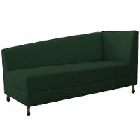 Kit Diva Recamier Heitor 185Cm Lado Esquerdo E 02 Poltronas Luiza Suede - Doce Sonho Móveis Verde - 5