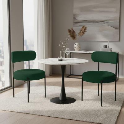 Kit 2 Cadeiras de Jantar Margara em MDF Bouclê Verde D'Rossi