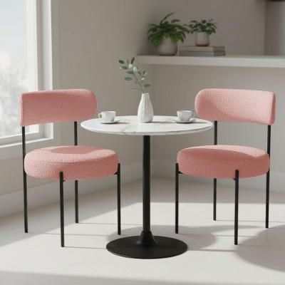 Kit 2 Cadeiras de Jantar Margara em MDF Bouclê Ted Rose D'Rossi