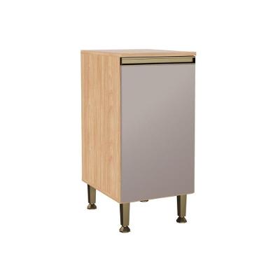 Balcão Cozinha Rebeca 1 Porta MDP 40CM Mel e Cinza Movelbento