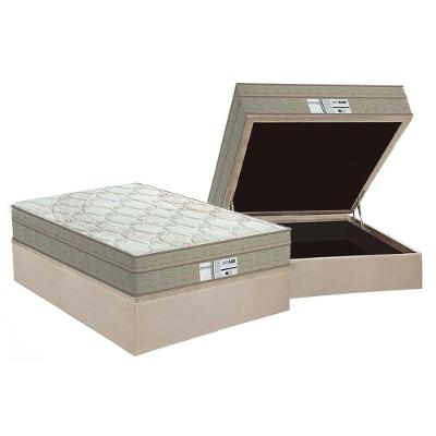 Cama Box Baú Casal Born Molas Bonnel Suede Bege Probel