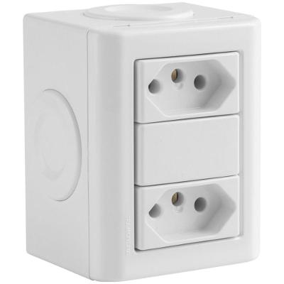 Conjunto de 2 Tomadas 2P+T Lizflex 20A 250V Branco Tramontina