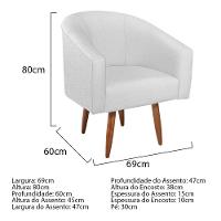 Kit Diva Recamier Heitor 185Cm Lado Esquerdo E 02 Poltronas Luiza Suede - Doce Sonho Móveis Branco - 2