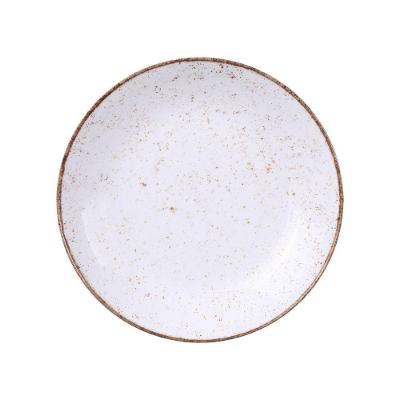 Prato Fundo Rústico Porcelana Decorada 25 cm Marrom Tramontina