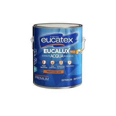 Tinta Esmalte Acqua Preto 900ML para Madeira Metal Eucatex