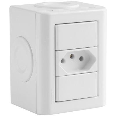 Tomada 2P+T Tramontina Lizflex Termoplástico 10A 250V Branco