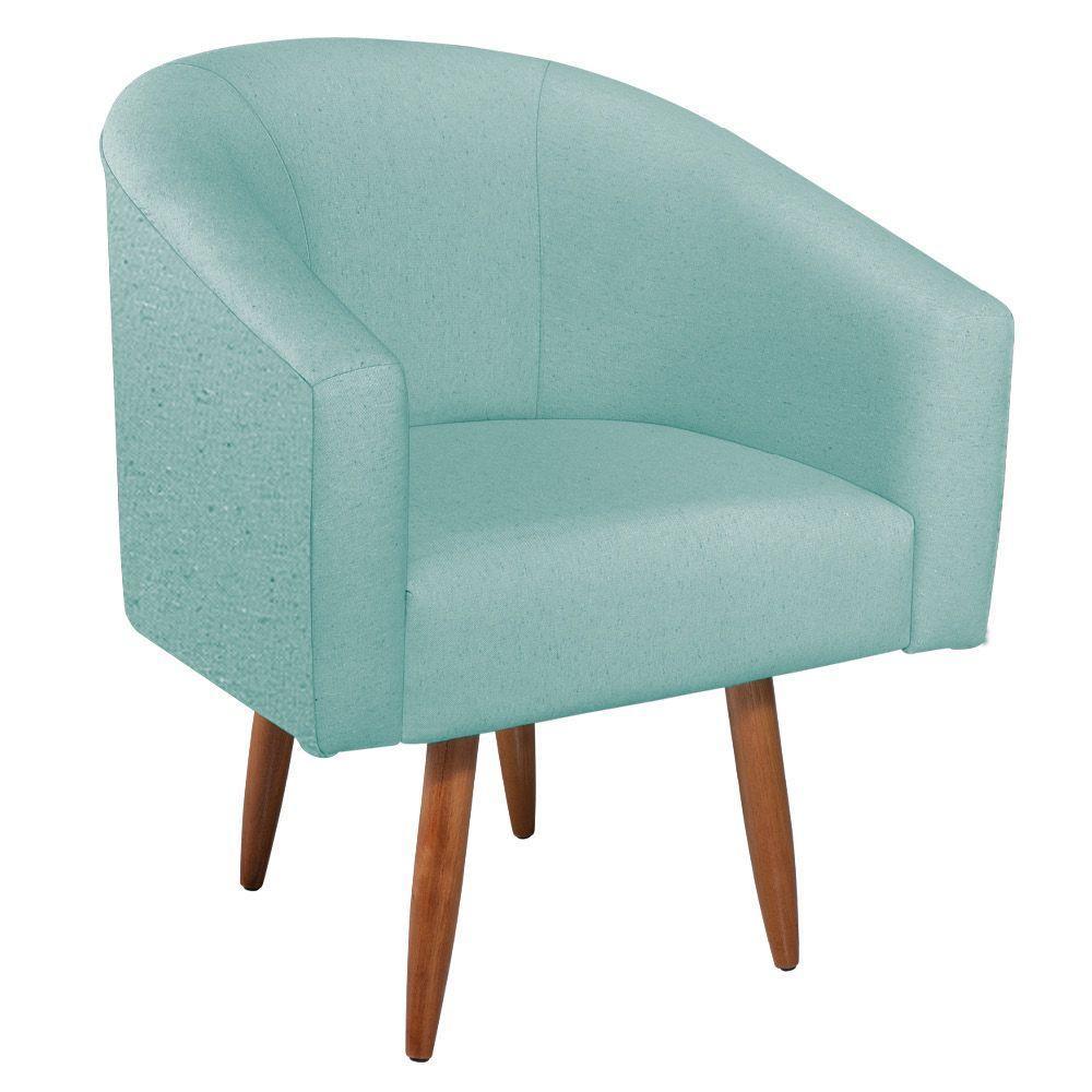 Kit Diva Recamier Heitor 185Cm Lado Direito E 02 Poltronas Luiza Suede - Amarena Móveis Azul Tiffany - 2