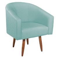 Kit Diva Recamier Heitor 185Cm Lado Direito E 02 Poltronas Luiza Suede - Amarena Móveis Azul Tiffany - 2