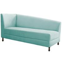 Kit Diva Recamier Heitor 185Cm Lado Direito E 02 Poltronas Luiza Suede - Amarena Móveis Azul Tiffany - 3