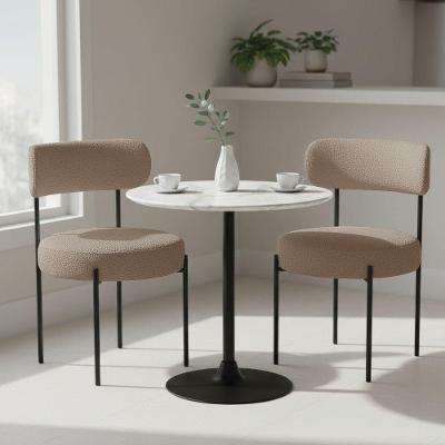 Kit 2 Cadeiras de Jantar Margara em MDF Bouclê Marrom D'Rossi