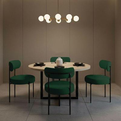 Kit 4 Cadeiras de Jantar Margara em MDF Bouclê Verde D'Rossi