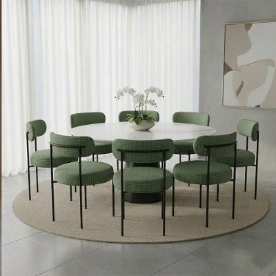 Kit 8 Cadeiras Margara Estrutura MDF Tecido Napoli Verde D'Rossi