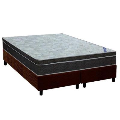 Cama Box King Nanolastic Light Euro Pillow Ensacadas Marrom Ortobom