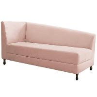 Kit Diva Recamier Heitor 185Cm Lado Direito E 02 Poltronas Luiza Suede - Amarena Móveis Rosê - 5