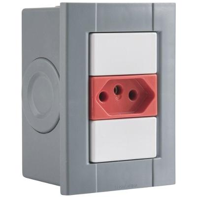 Tomada 2P+T Liz 20A 250V Brilhante Vermelha Tramontina