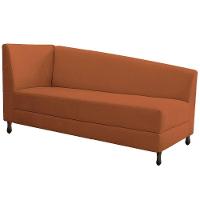 Kit Diva Recamier Heitor 185Cm Lado Direito E 02 Poltronas Luiza Suede - Amarena Móveis Terracota - 10