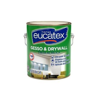 Tinta Gesso e Drywall Galão 3,6L Acabamento Liso e Uniforme Eucatex