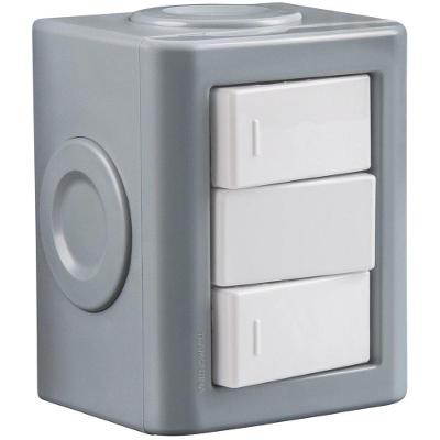 Conjunto de 2 Interruptores Simples Lizflex 10A 250V Branco Tramontina