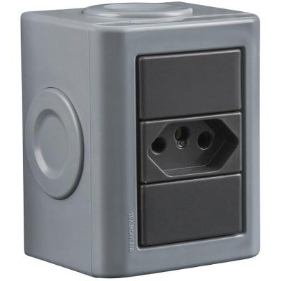 Tomada 2P+T Lizflex 20A 250V Acabamento Brilhante Branco Tramontina