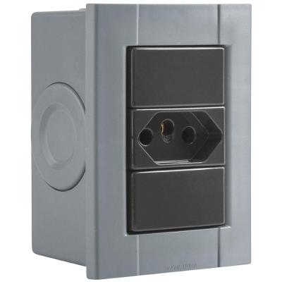 Tomada 2P+T Liz 20A 250V Acabamento Brilhante Branco Tramontina