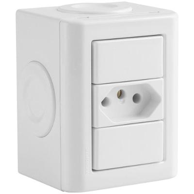 Tomada Elétrica 2P+T Lizflex 20A 250V Termoplástico Branco Tramontina