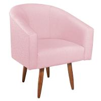 Kit Diva Recamier Heitor 185Cm Lado Direito E 02 Poltronas Luiza Suede - Amarena Móveis Rosa Bebê - 5