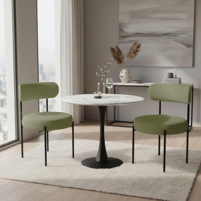 Kit 2 Cadeiras de Jantar Margara MDF Bouclê Verde Pistache D'Rossi