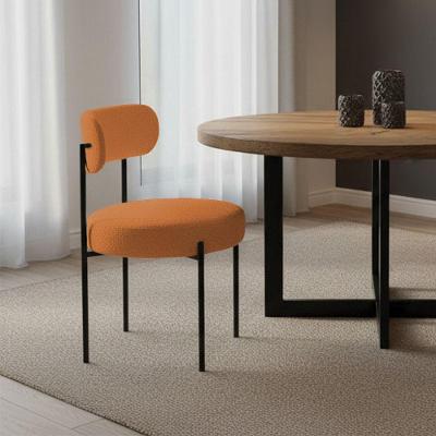 Cadeira de Jantar Margara MDF Aço Bouclê Terracota D'Rossi
