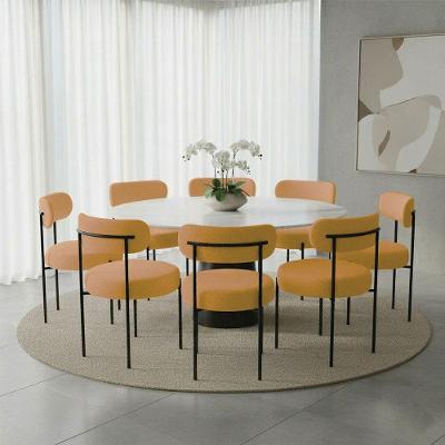 Kit 8 Cadeiras Margara Estrutura MDF Bouclê Capuccino D'Rossi