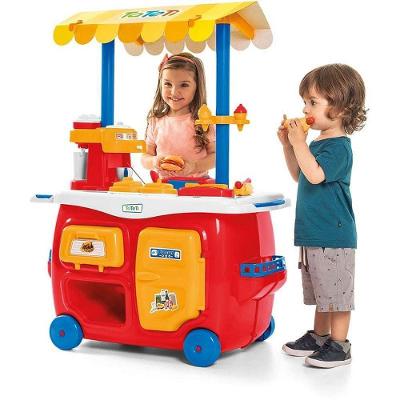 Brinquedo Lanchonete Completa com Máquina de Café e Suco e Rodinhas