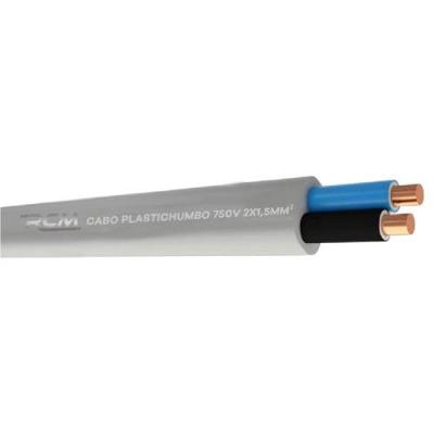 Fio Elétrico Plastichumbo 750V 2x1,5mm Residencial Comercial Industrial RCM