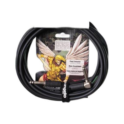 Cabo de Guitarra Standard P10-P10 90 graus  0,30mm 6,10m Preto Santo Angelo