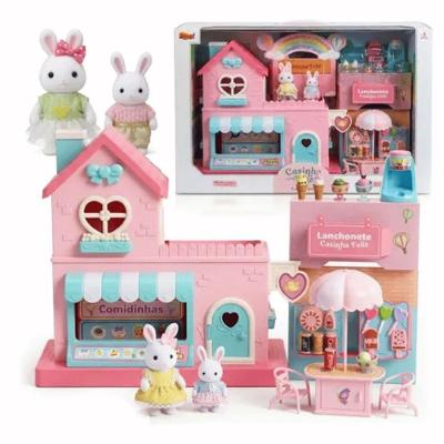Casinha de Brinquedo Lanchonete da Família Coelho com Acessórios Zoop Toys