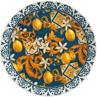 Prato de Sobremesa Siciliano Cerâmica 18,5CM Mediterrâneo Oxford