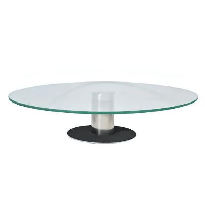 Suporte Giratório em Vidro 30cm Sistema Suave para Mesas Transparente Amigold