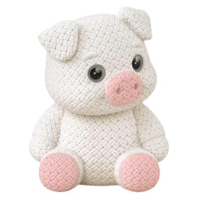 Brinquedo de Vinil My Little Friend Porquinho em Crochê Puff Toys