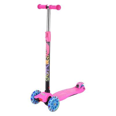 Patinete Infantil Skatenet Radical New Plus Luzes nas Rodas Rosa DM Toys