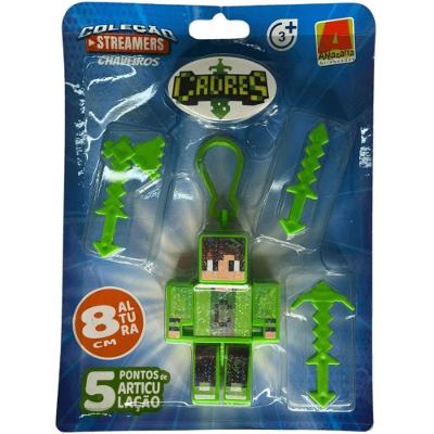 Boneco Chaveiro Cadres Streamers 8cm 5 Articulações Verde Algazarra