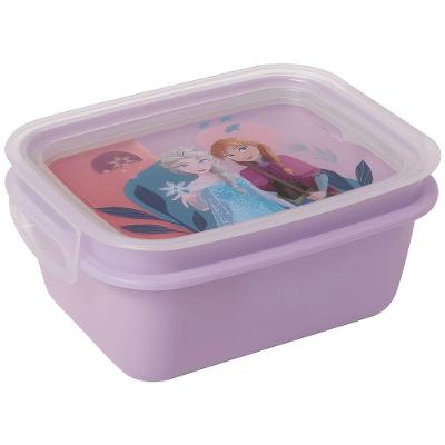 Marmita Hermética Frozen 630ML Plástico com Separador Roxa Plasútil