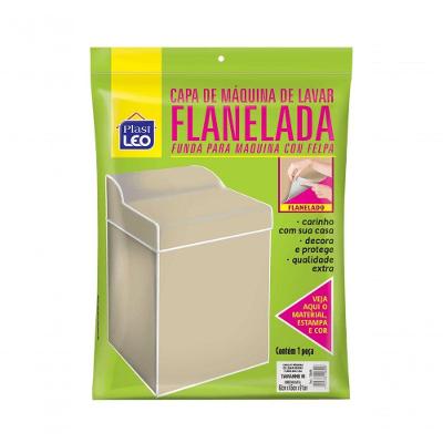 Capa para Máquina de Lavar Flanelada Poliéster PVC Impermeável Tamanho m Plast Leo