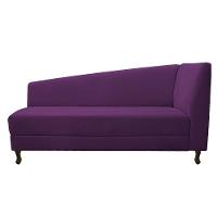 Kit Diva Recamier Heitor 160Cm Lado Esquerdo E 02 Poltronas Luiza Suede - Amarena Móveis Roxo - 7
