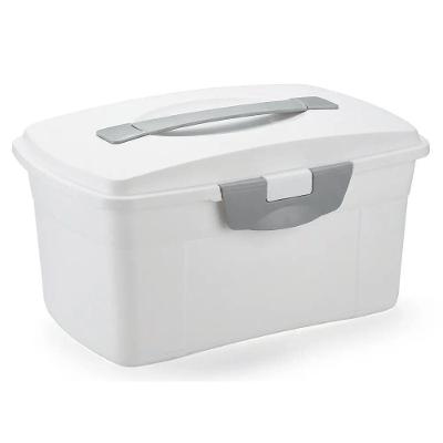 Maleta Multiuso 1740 com Alça para Armazenamento em Plástico Branco Dasplast